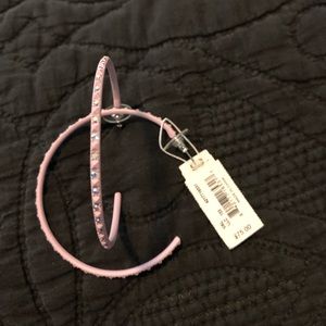 NWT lilac Val hoop earrings